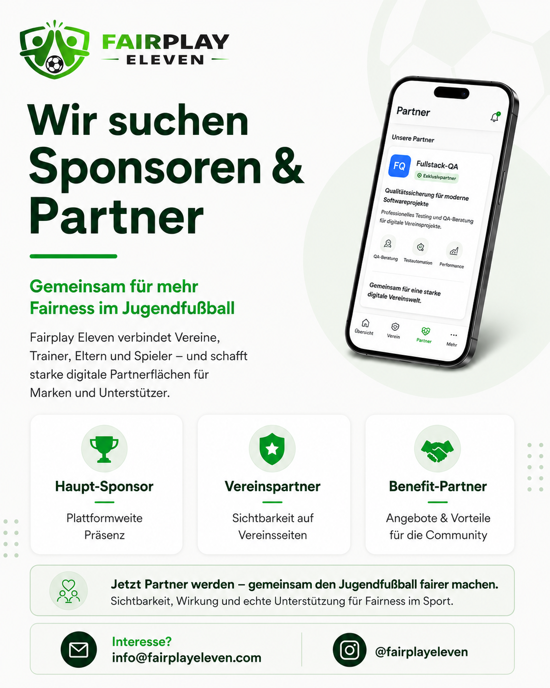 Fairplay Eleven Partner App Übersicht