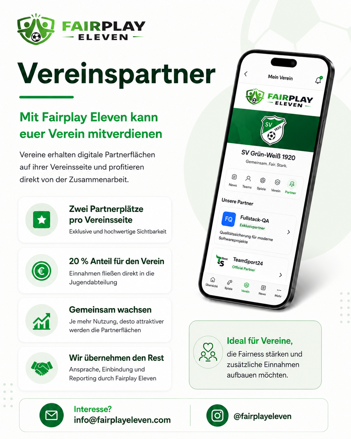 Vereinspartner App Darstellung
